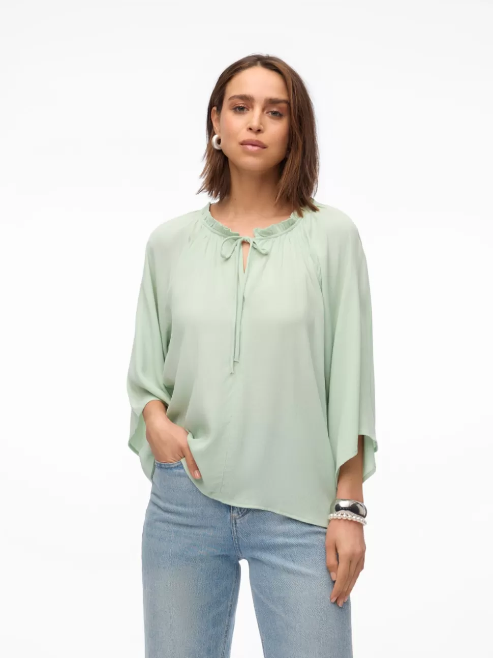 Toppar^VERO MODA VMJANNI Topp Celadon
