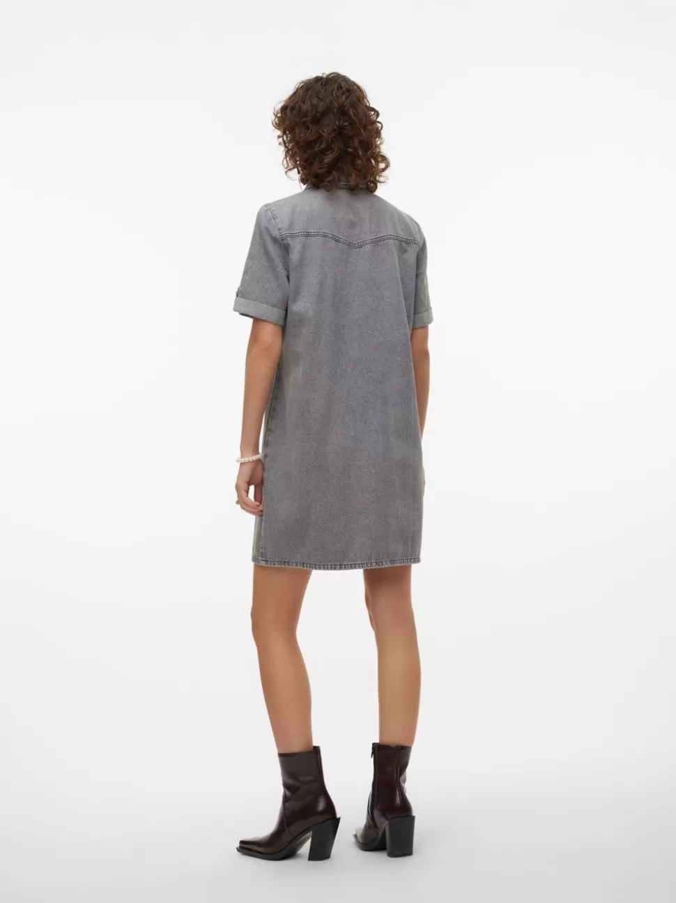 Basics | Klänningar^VERO MODA VMJENNIE Kort Klänning Medium Grey Denim
