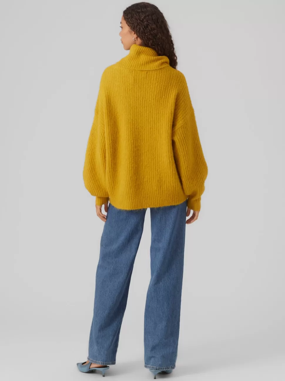 Stickat^VERO MODA VMJULIE Pullover Tawny Olive