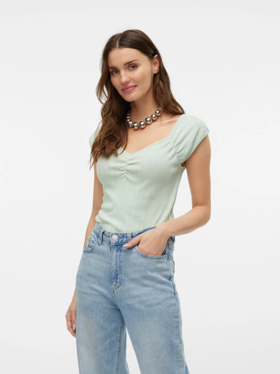 Toppar^VERO MODA VMJULIETA Topp Celadon