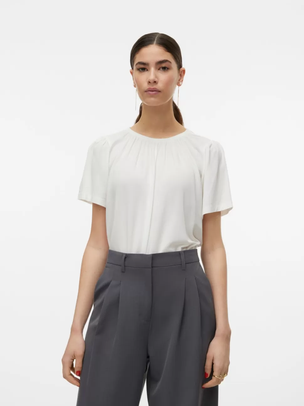 Toppar^VERO MODA VMJUNE Topp Snow White