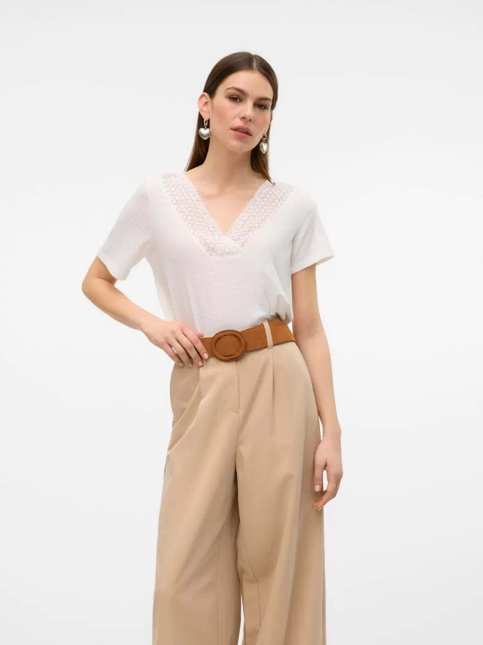 Toppar^VERO MODA VMKERSEY T-shirt Snow White