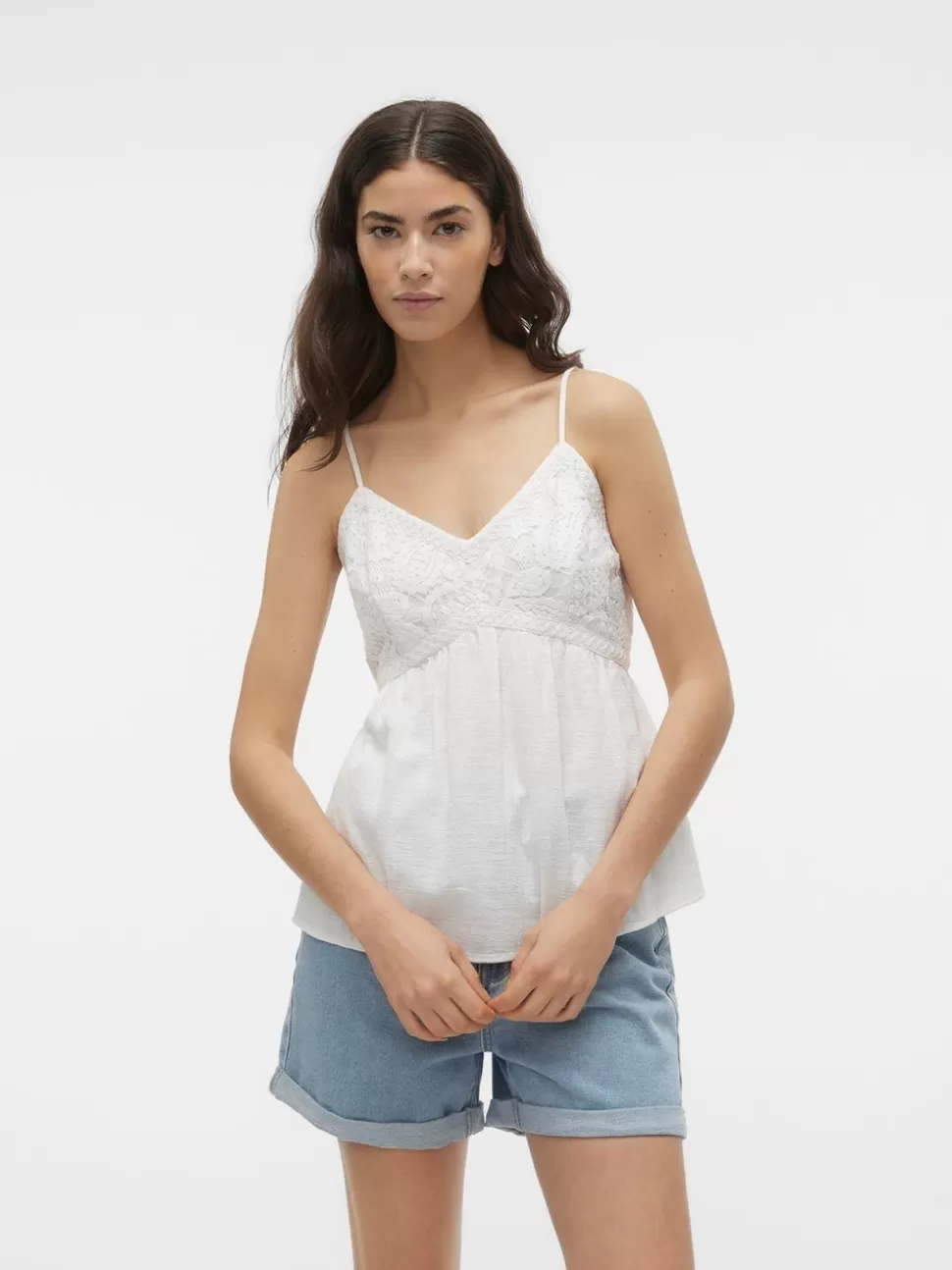 Toppar^VERO MODA VMKIVA Topp Snow White