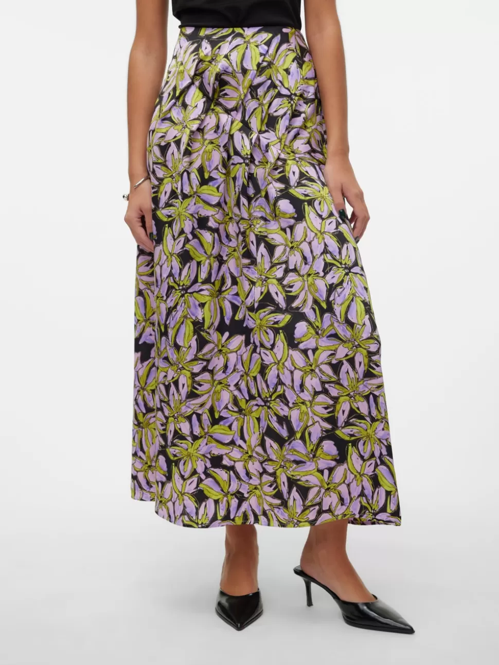 Kjolar^VERO MODA VMKYRA Lång Kjol Black