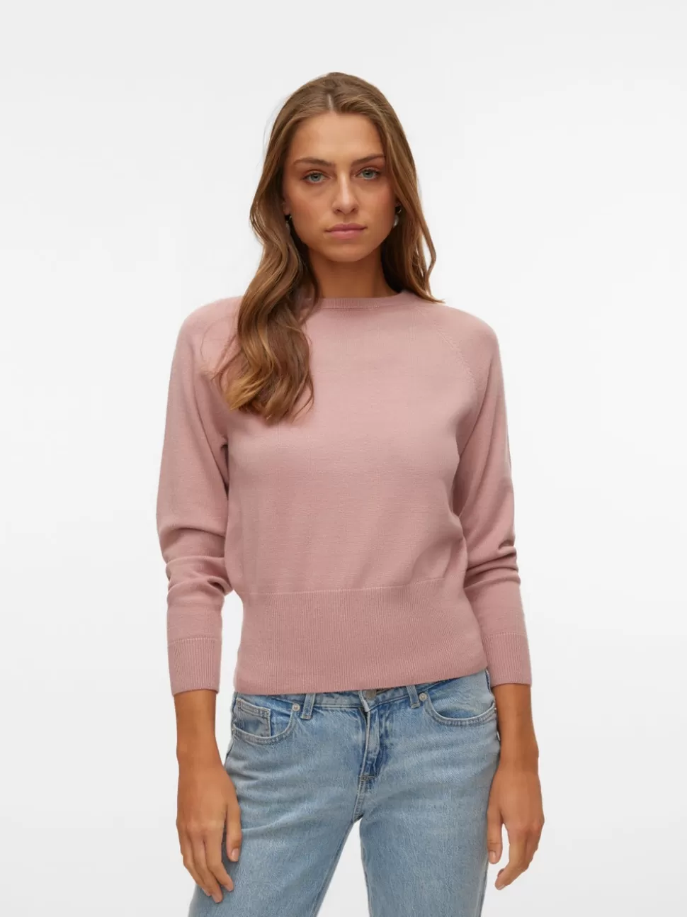 Stickat^VERO MODA VMLAURA Pullover Woodrose