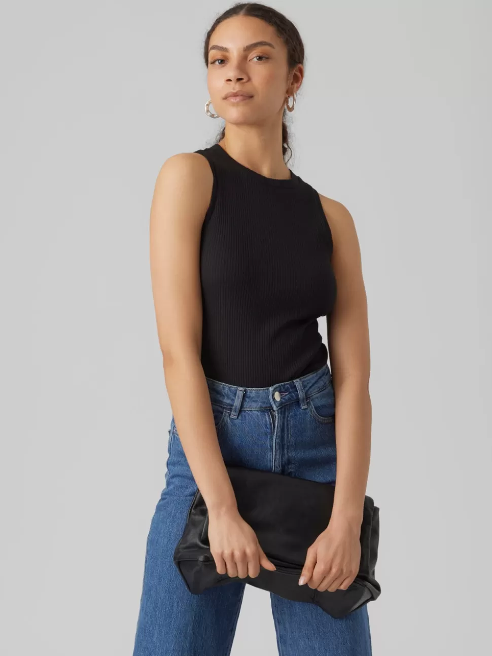 Toppar^VERO MODA VMLAVENDER Linne Black