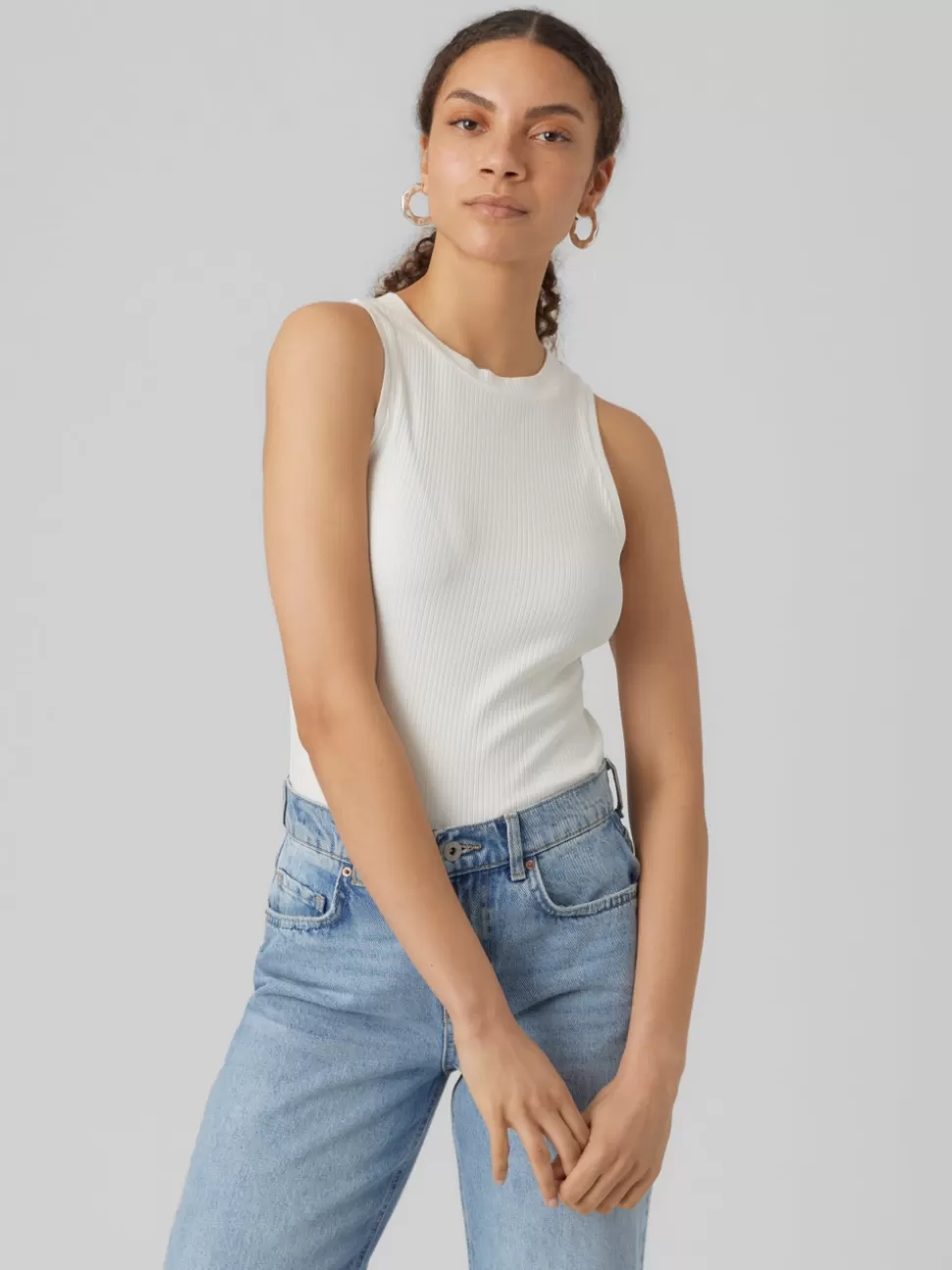 Toppar^VERO MODA VMLAVENDER Linne Snow White
