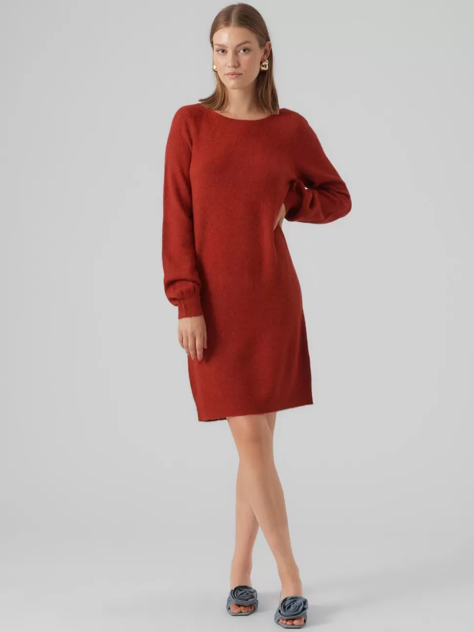 Klänningar^VERO MODA VMLEFILE Kort Klänning Red Ochre
