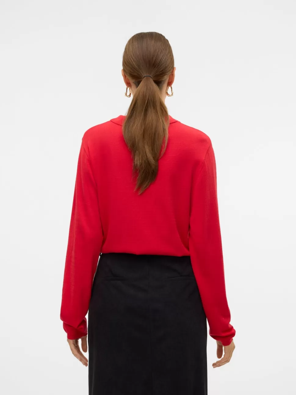 Stickat | Toppar^VERO MODA VMLENNY Pullover Racing Red