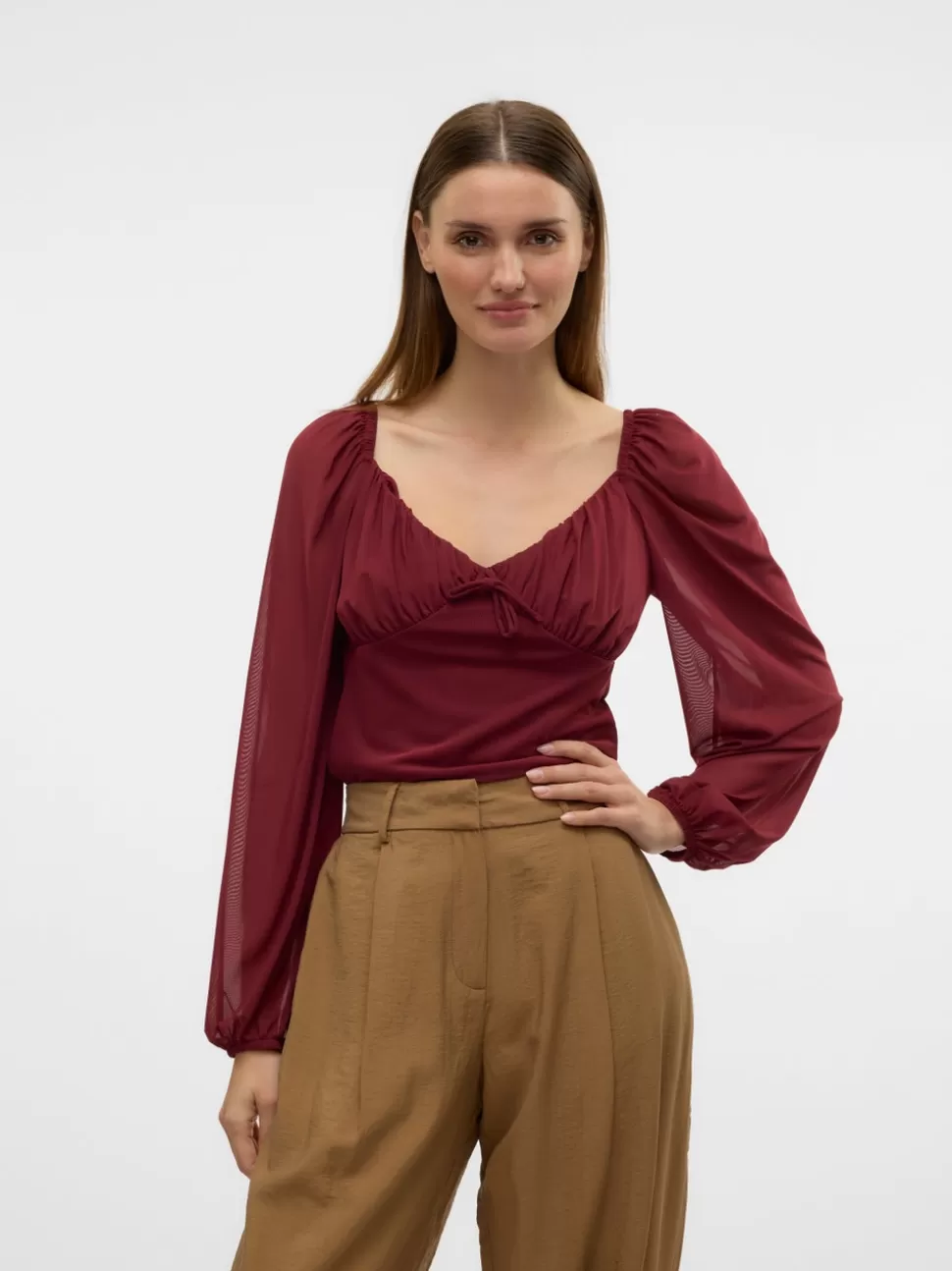Toppar^VERO MODA VMLIA Topp Cabernet