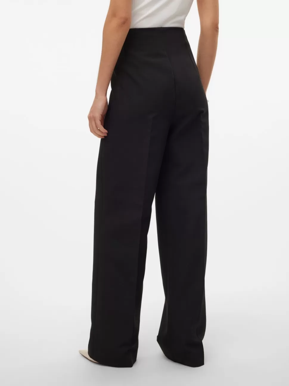 Byxor^VERO MODA VMLINA Hög Midja Byxor Black