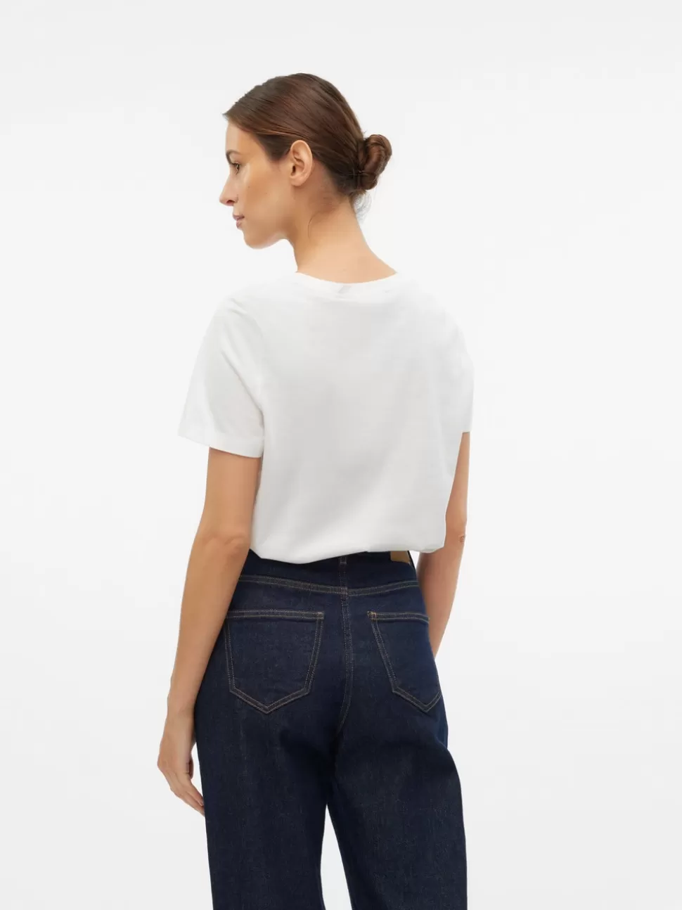 Toppar^VERO MODA VMLINE T-shirt Snow White