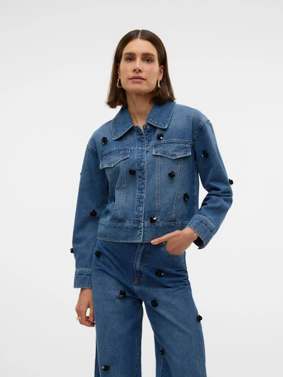 Jackor^VERO MODA VMLINEA Jeansjacka Medium Blue Denim