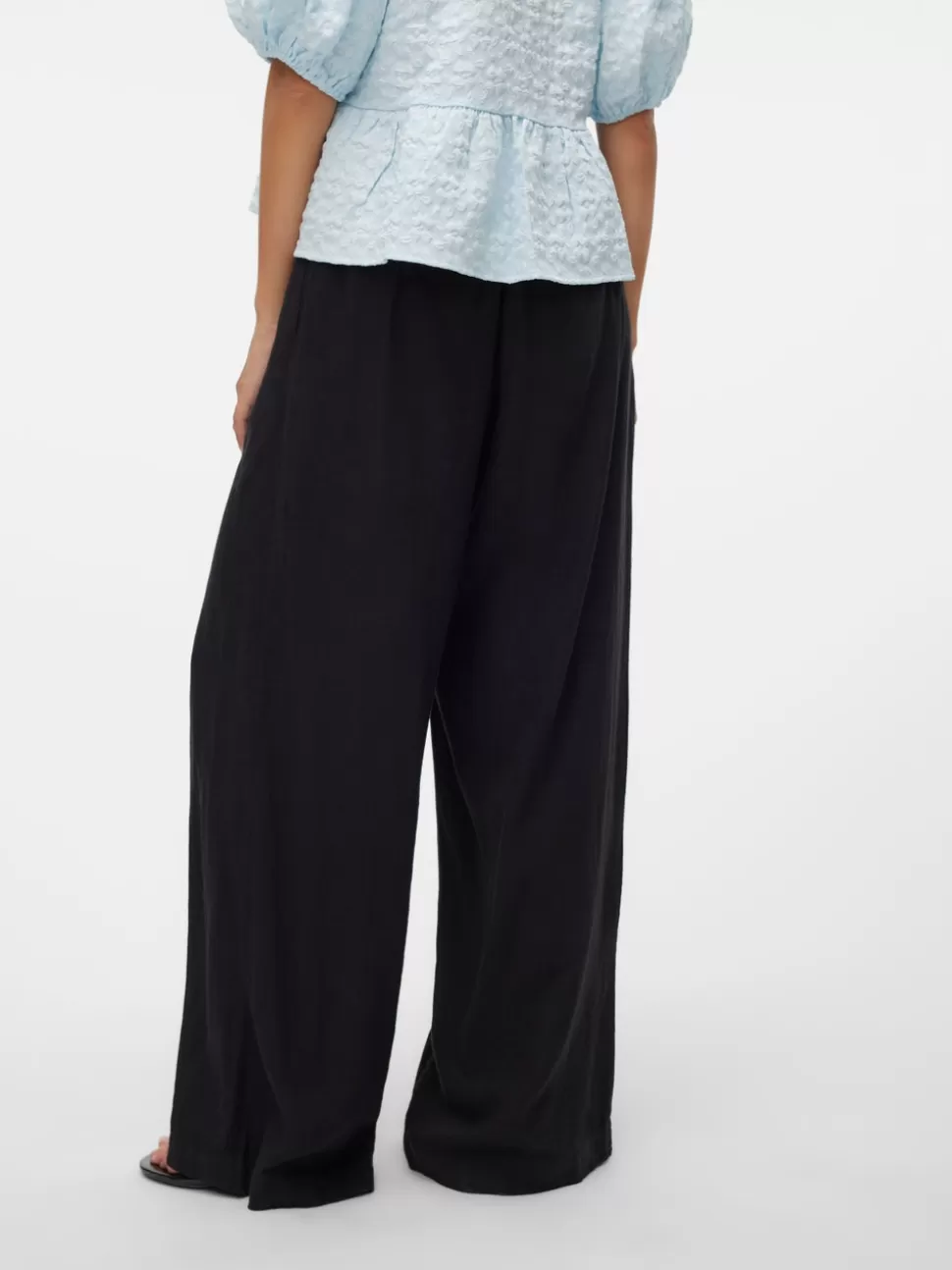 Byxor^VERO MODA VMLINN Hög Midja Byxor Black