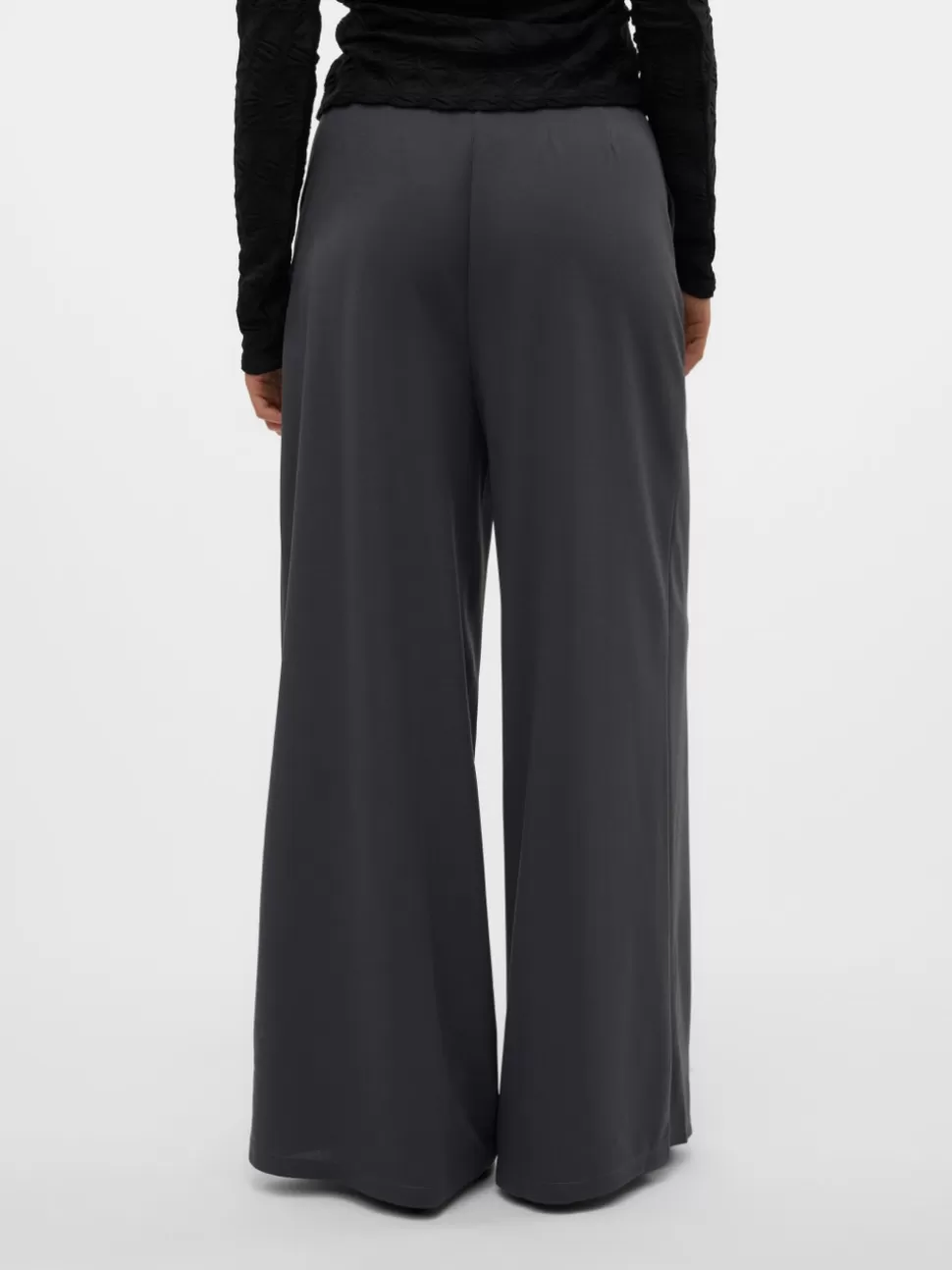 Byxor^VERO MODA VMLIVA Hög Midja Byxor Asphalt