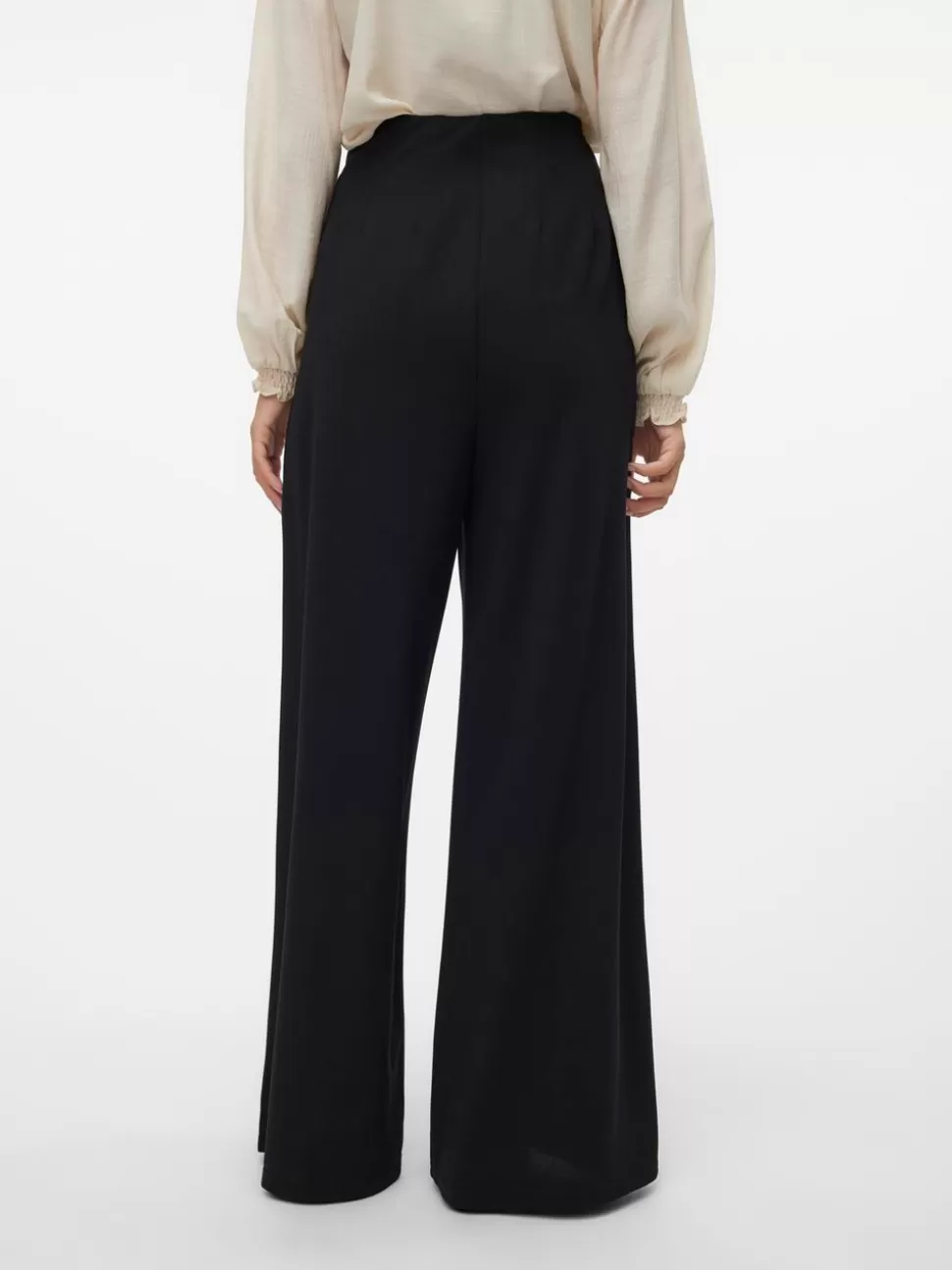 Byxor^VERO MODA VMLIVA Hög Midja Byxor Black