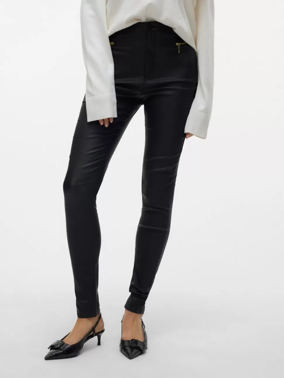 Festkläder | Byxor^VERO MODA VMLOA Hög Midja Byxor Black