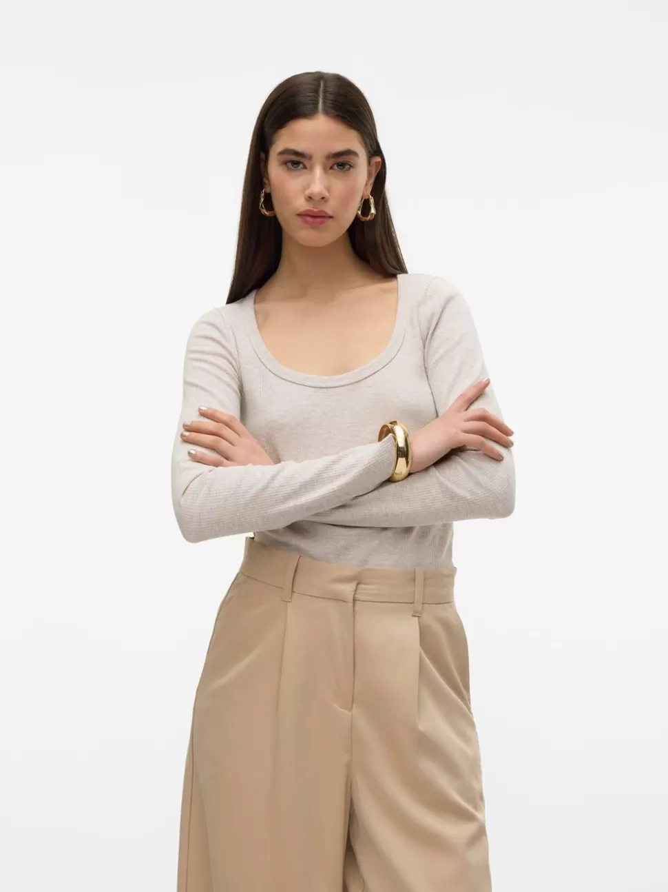 Toppar^VERO MODA VMLOA Topp Oatmeal