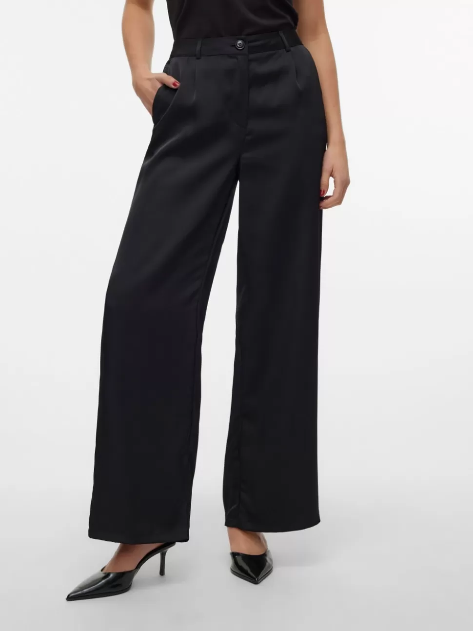 Festkläder | Byxor^VERO MODA VMLOVIE Hög Midja Byxor Black