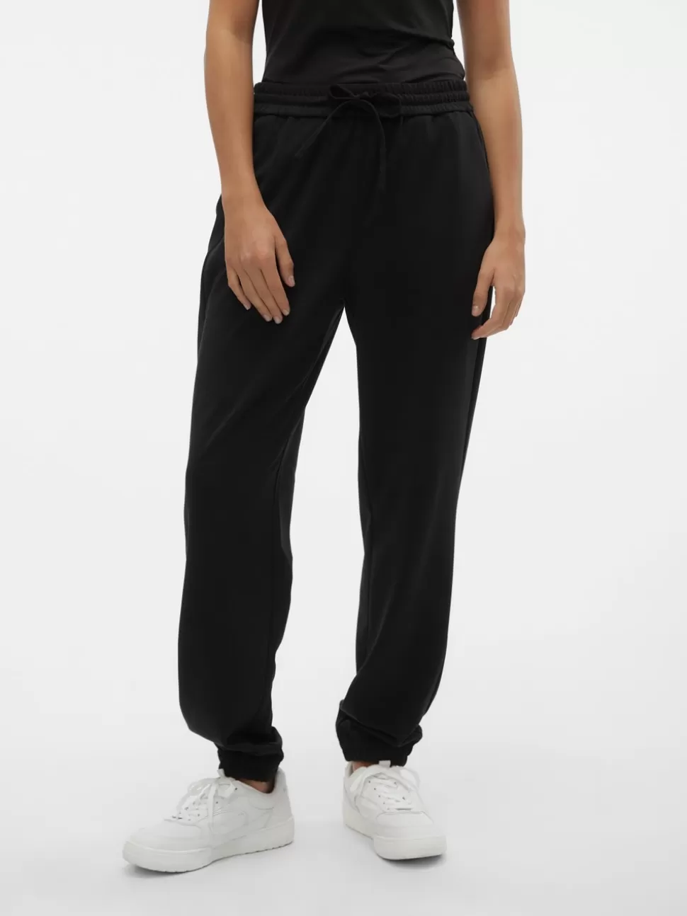 Byxor^VERO MODA VMLUCCA Medelhög Midja Byxor Black