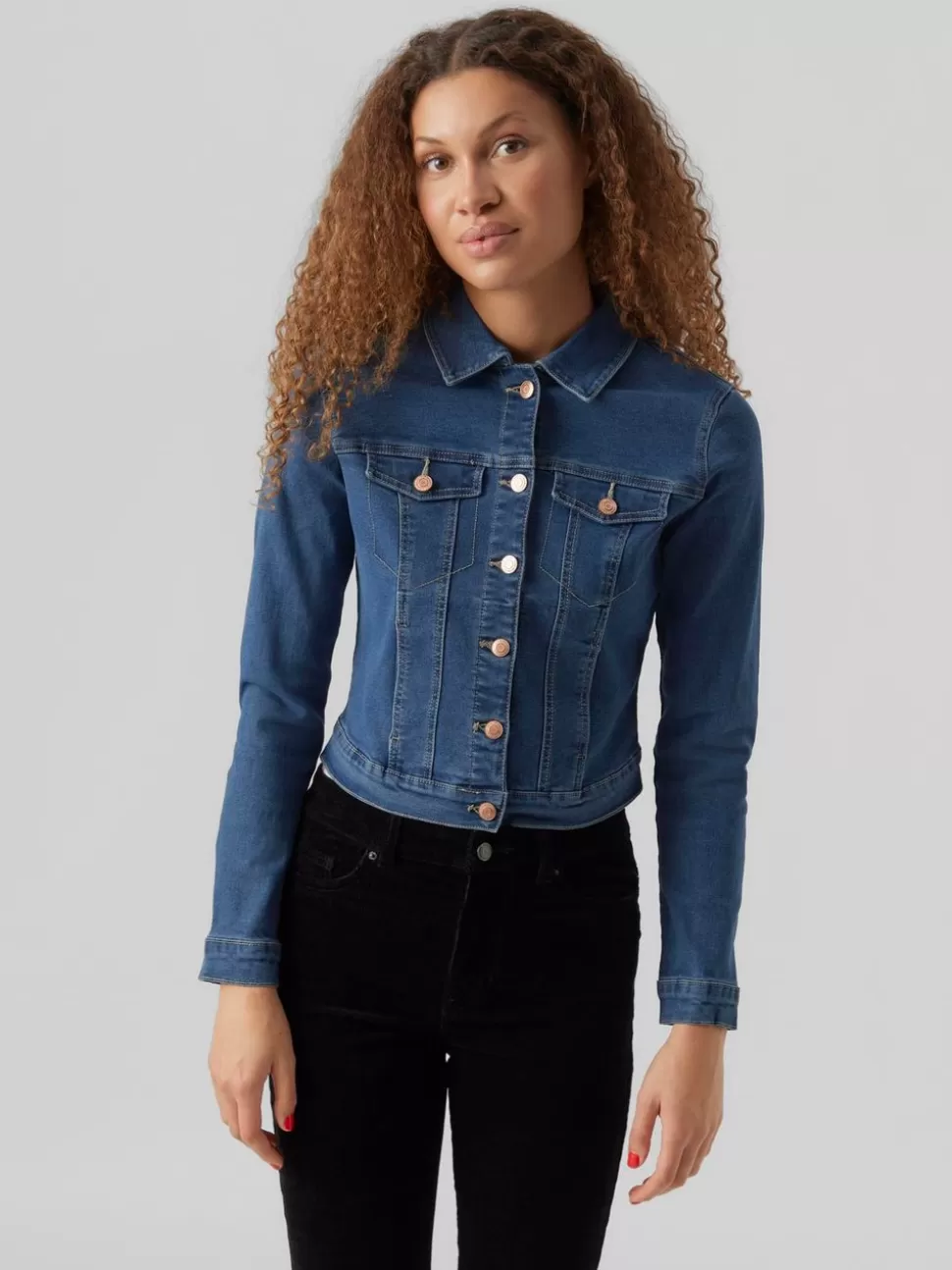 Jackor^VERO MODA VMLUNA Jacka Medium Blue Denim