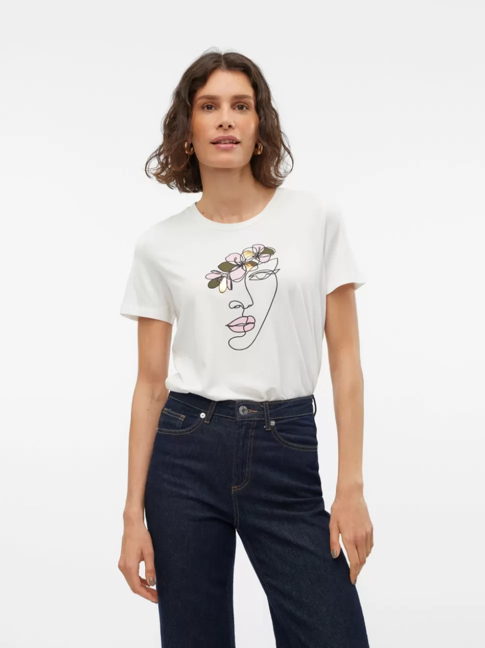 Toppar^VERO MODA VMMACKENZI T-shirt Snow White