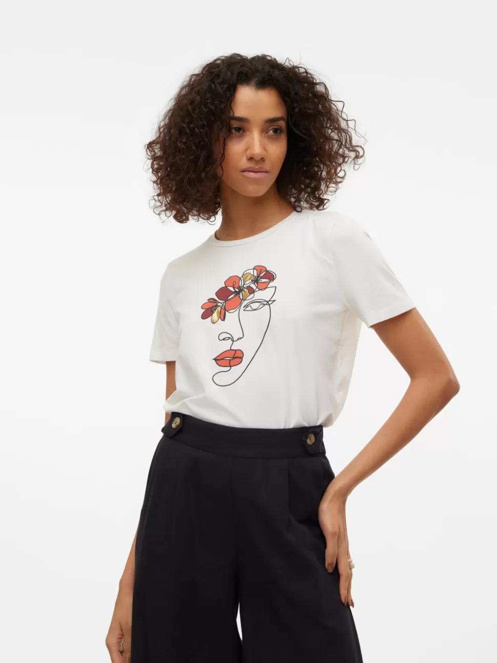 Toppar^VERO MODA VMMACKENZI T-shirt Snow White