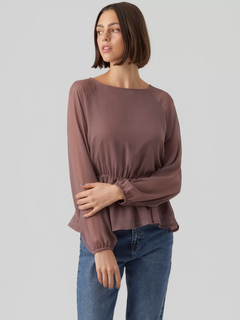Toppar^VERO MODA VMMALLY Topp Rose Taupe