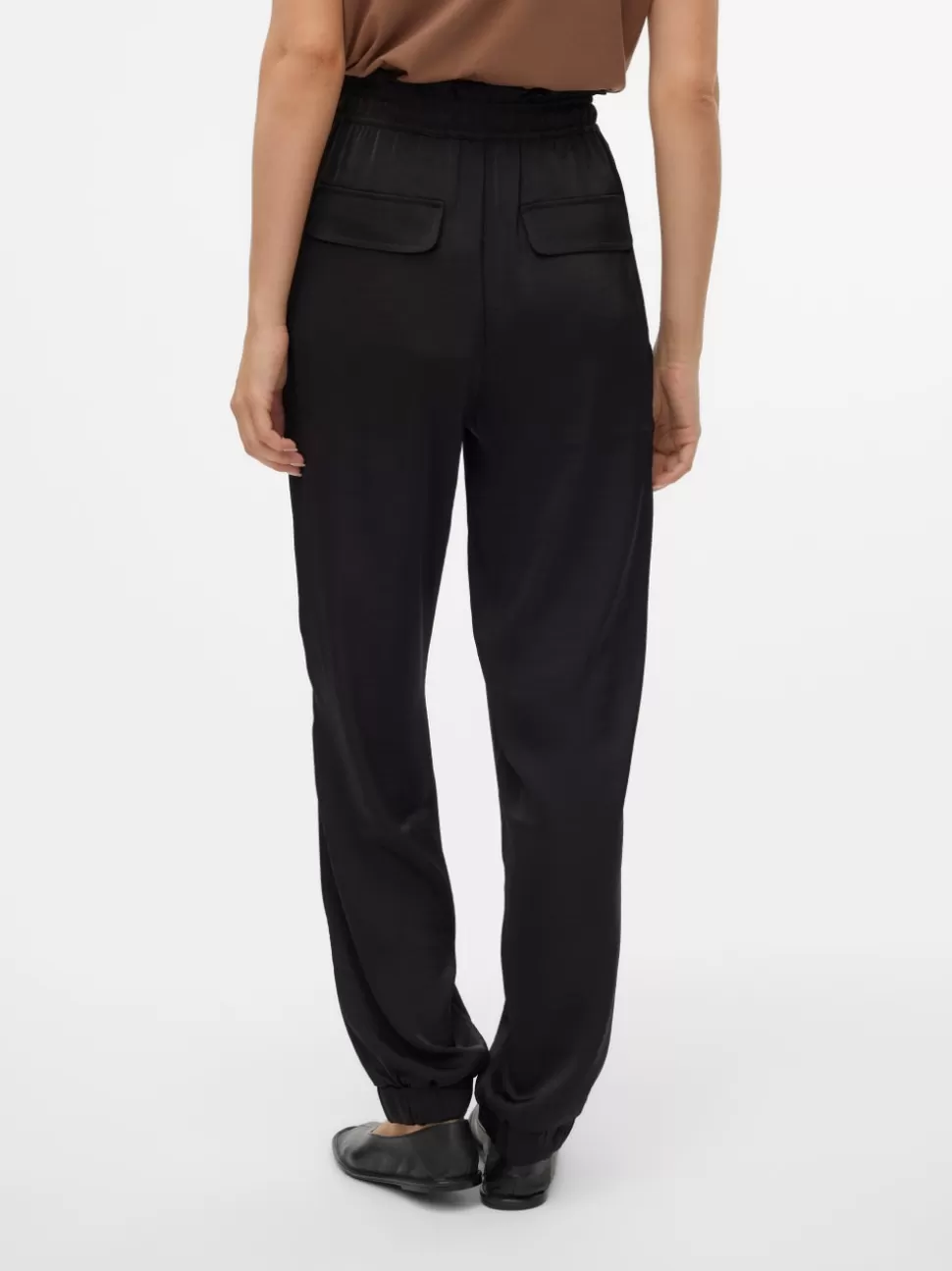 Byxor^VERO MODA VMMARYS Hög Midja Byxor Black