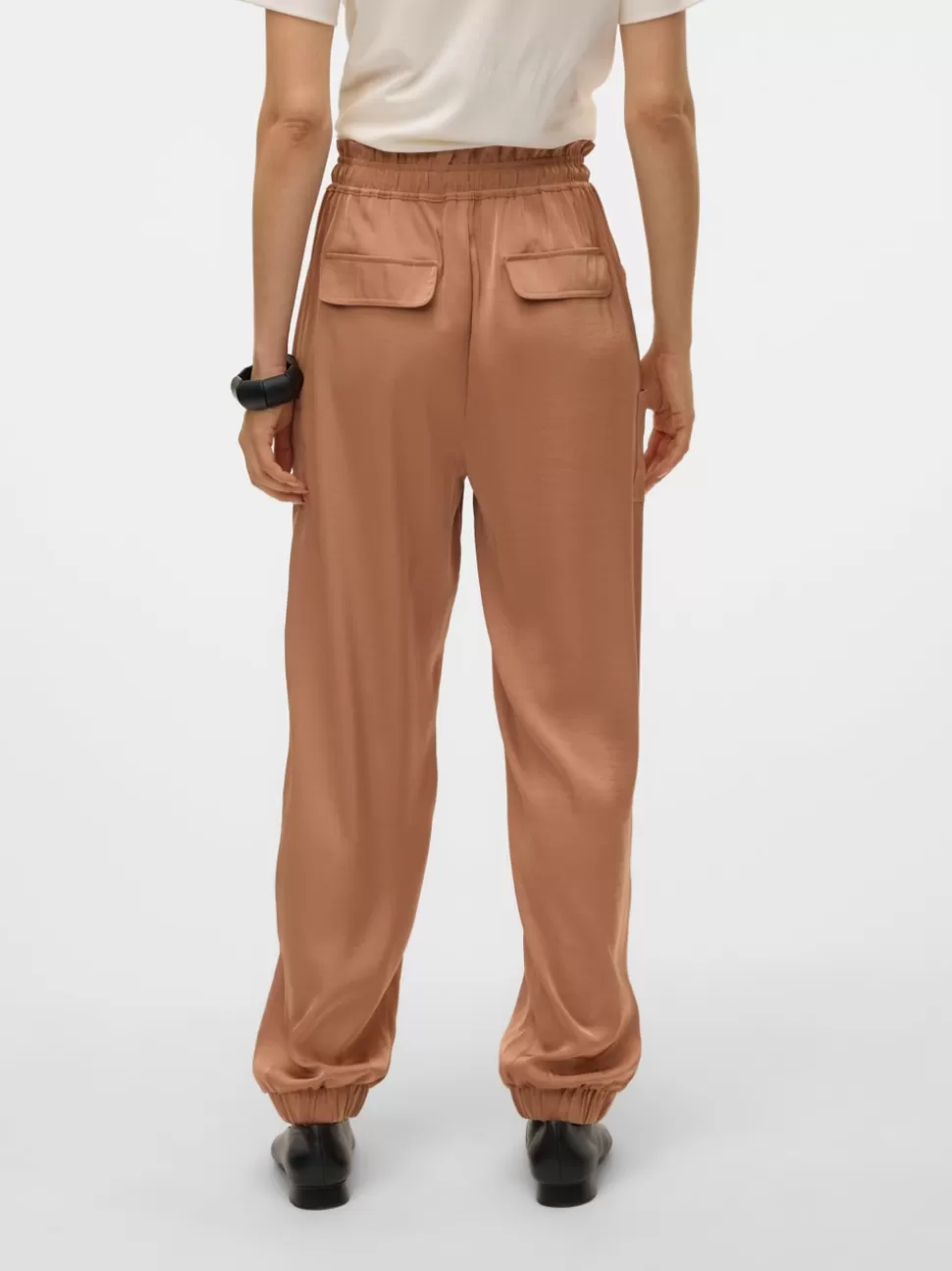 Byxor^VERO MODA VMMARYS Hög Midja Byxor Café au Lait