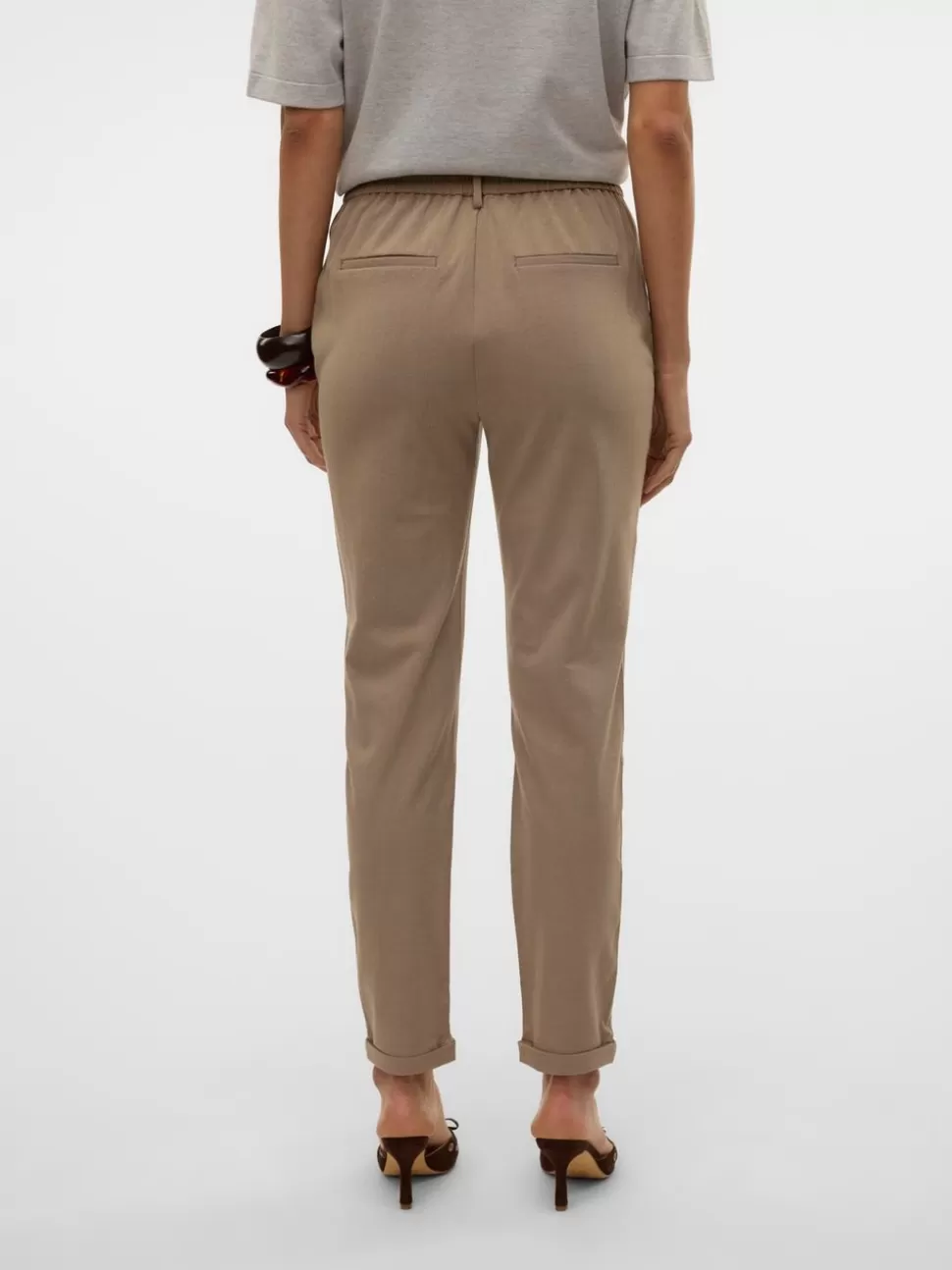 Byxor^VERO MODA VMMAYA Medelhög Midja Byxor Fossil