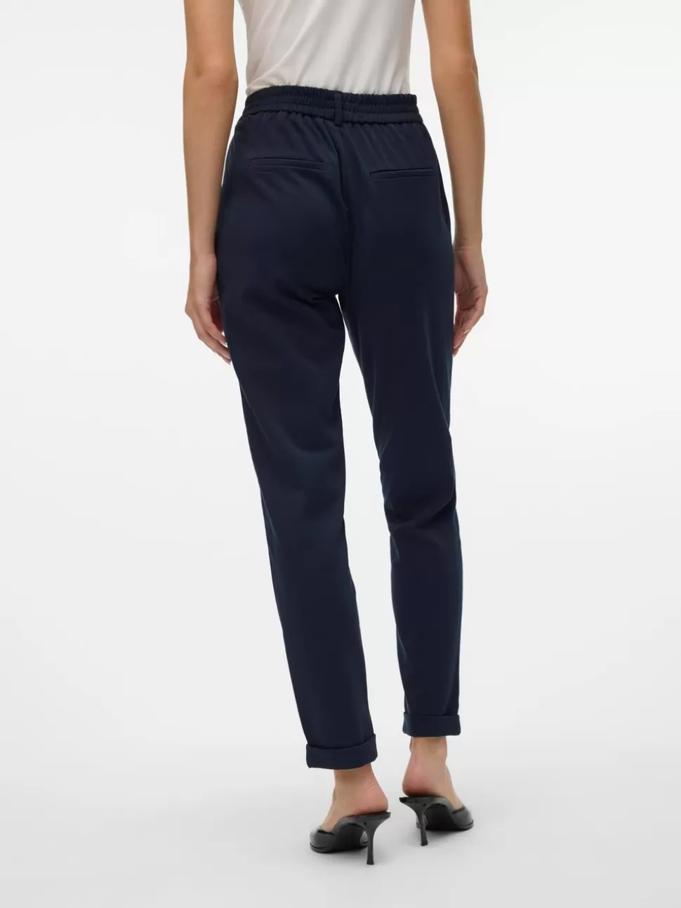 Byxor | Basics^VERO MODA VMMAYA Medelhög Midja Byxor Night Sky