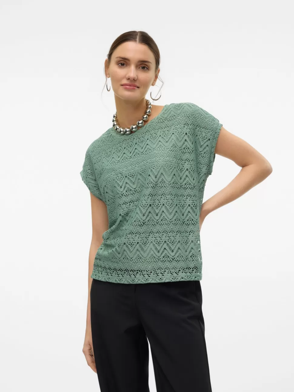 Toppar^VERO MODA VMMAYA Topp Hedge Green