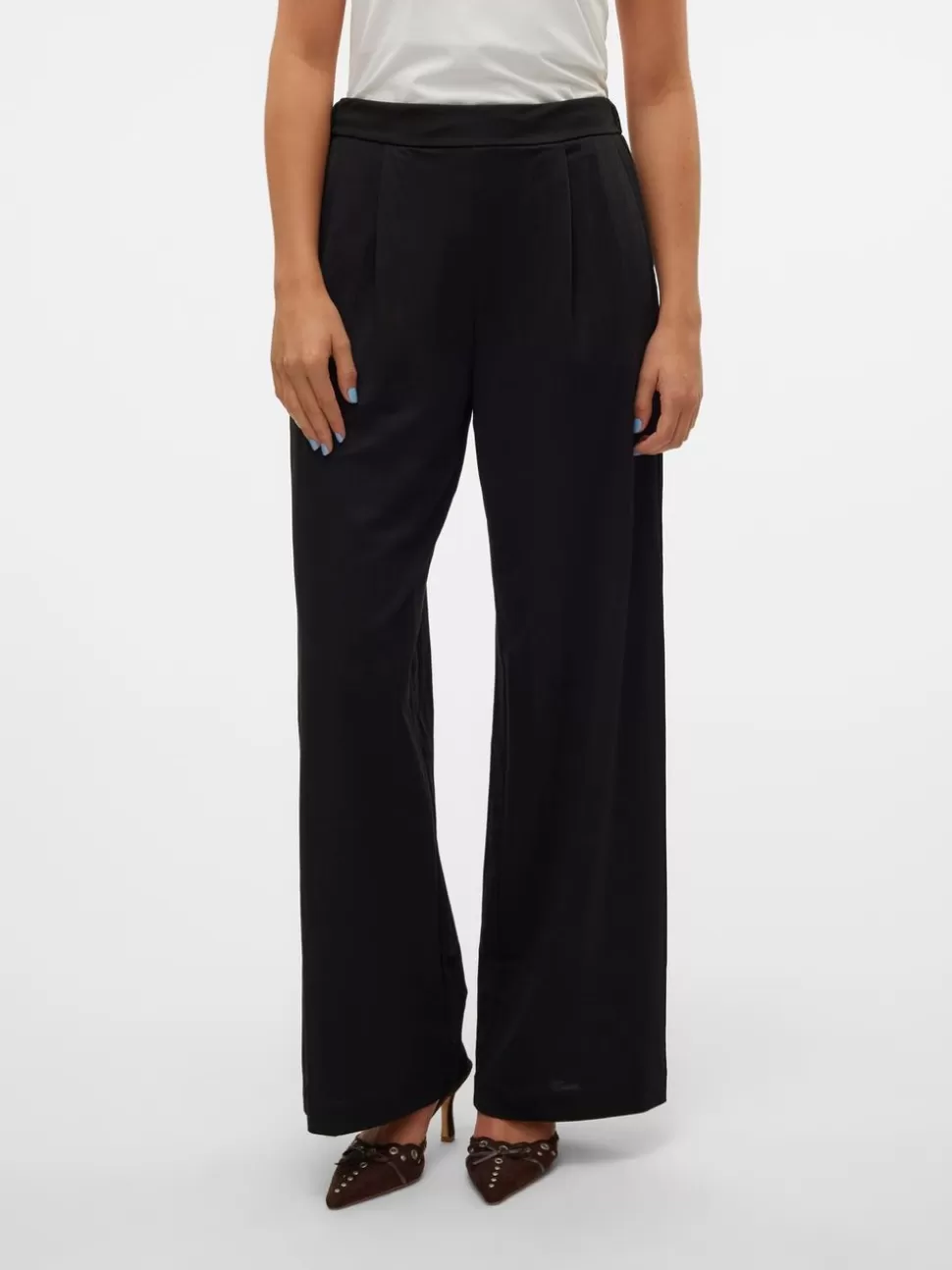 Byxor^VERO MODA VMMAYSUN Hög Midja Byxor Black