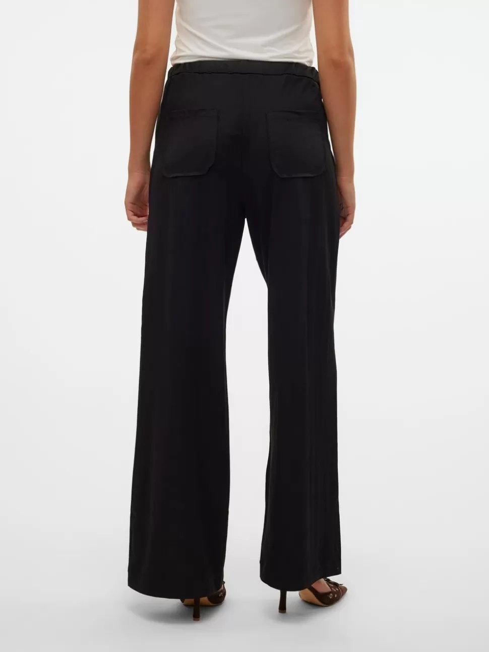 Byxor^VERO MODA VMMAYSUN Hög Midja Byxor Black
