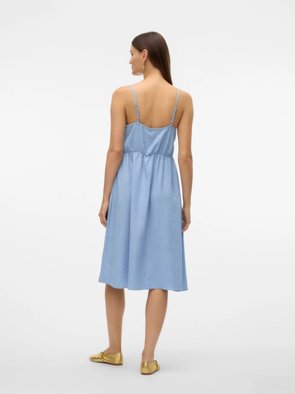 Klänningar^VERO MODA VMMELANEY Midiklänning Chambray Blue