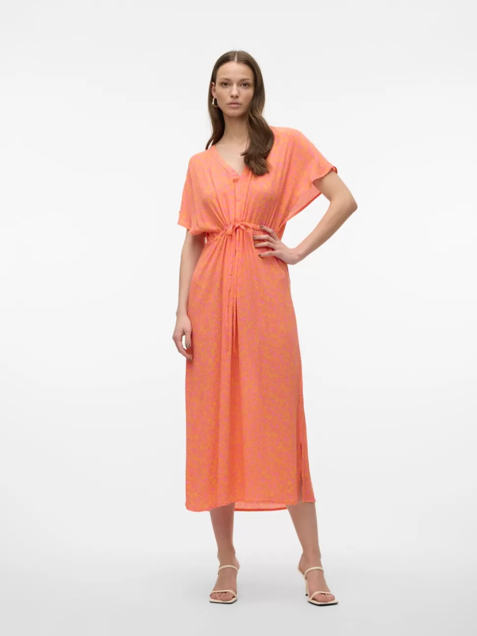 Klänningar^VERO MODA VMMENNY Lång Klänning Pink Cosmos