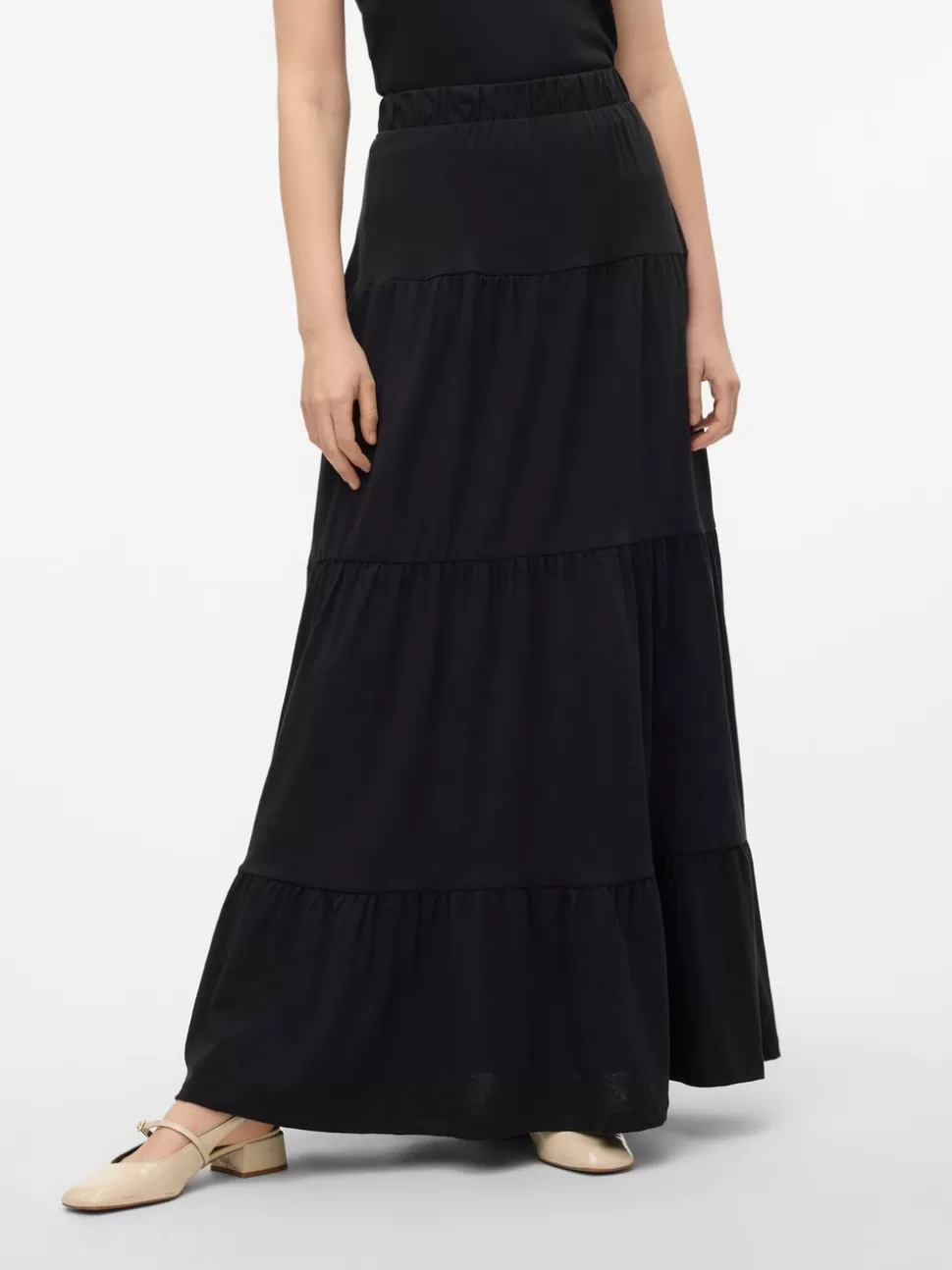 Kjolar^VERO MODA VMMIA Hög Midja Lång Kjol Black