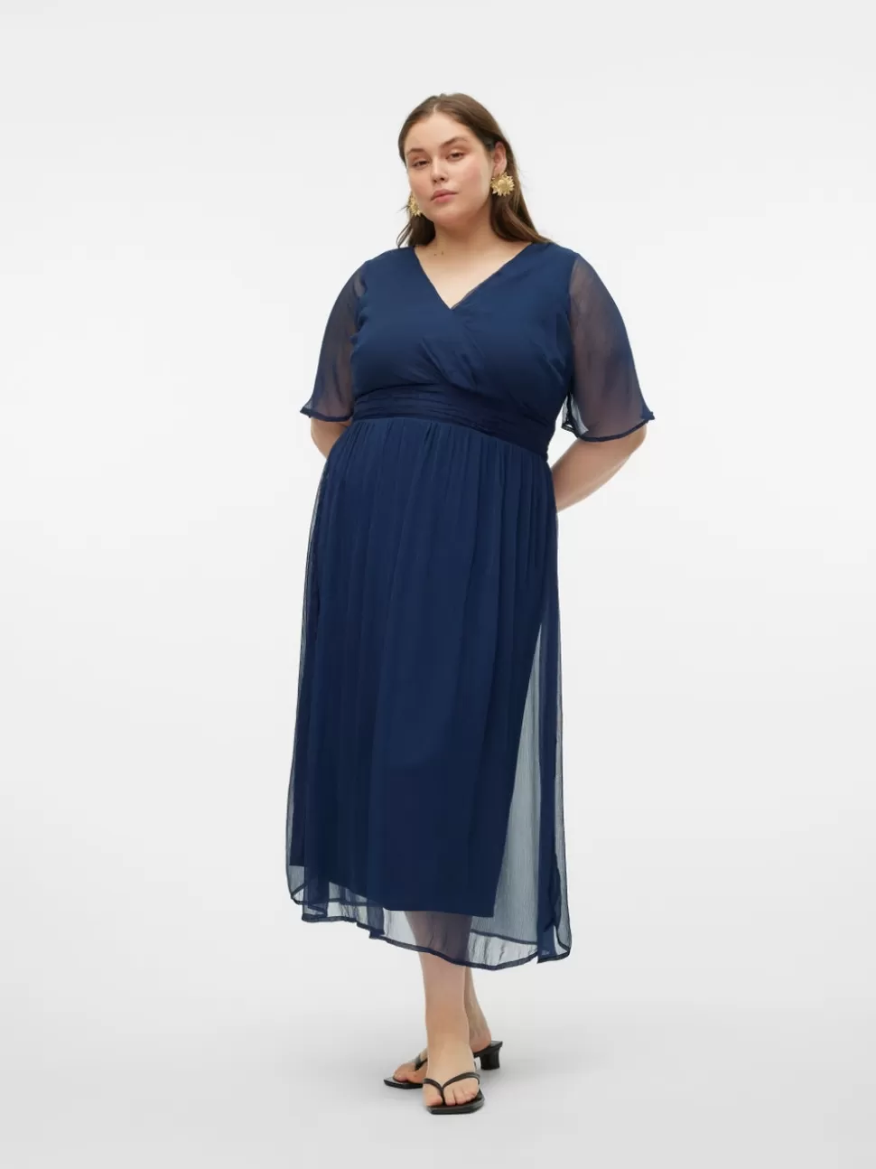 Klänningar^VERO MODA VMMIA Lång Klänning Navy Blazer