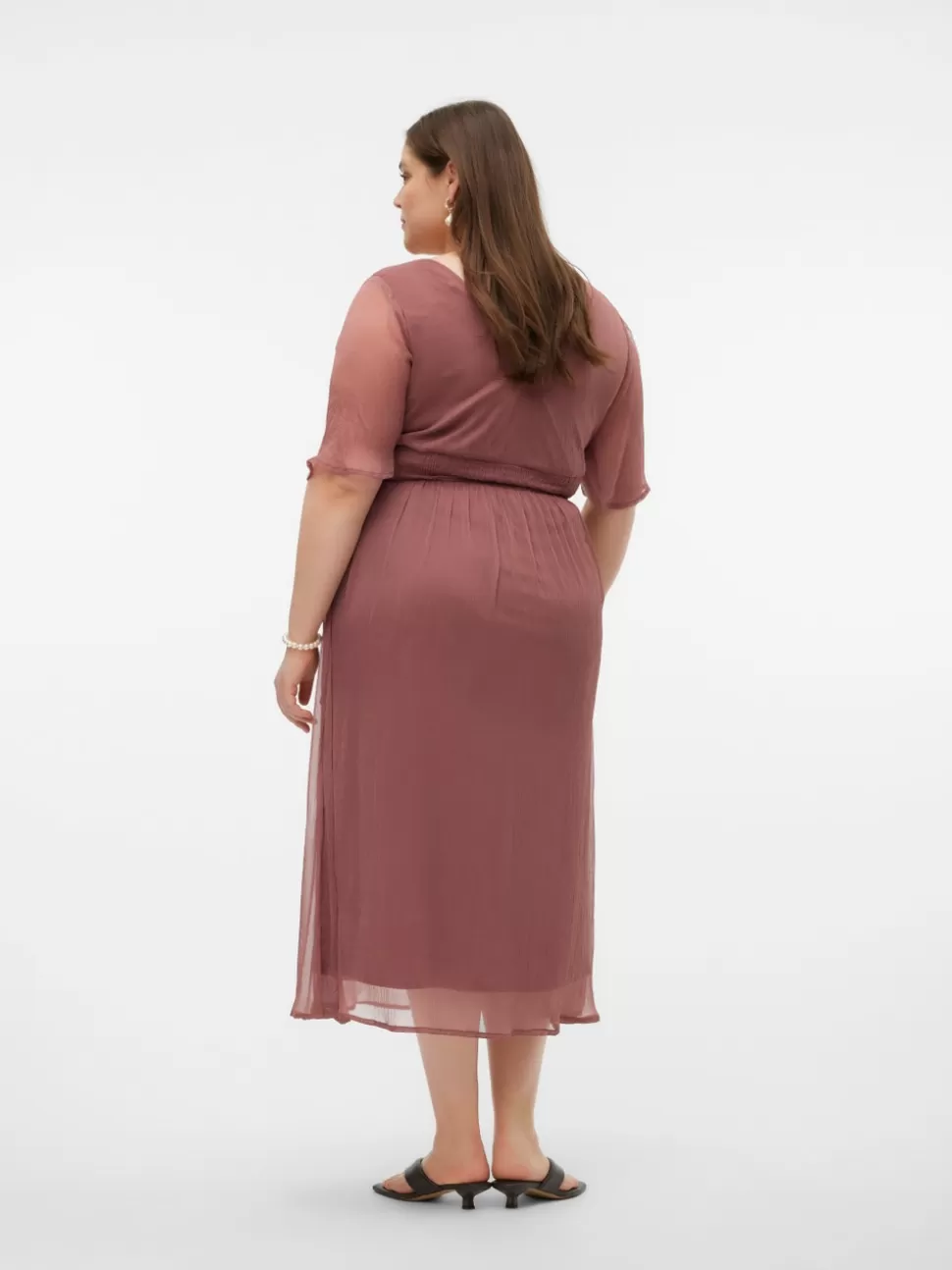 Klänningar^VERO MODA VMMIA Lång Klänning Rose Brown