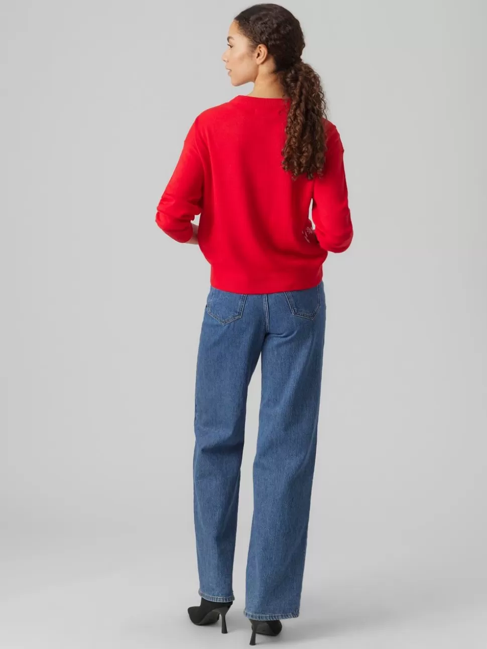 Stickat^VERO MODA VMMIXEDXMAS Pullover Chinese Red