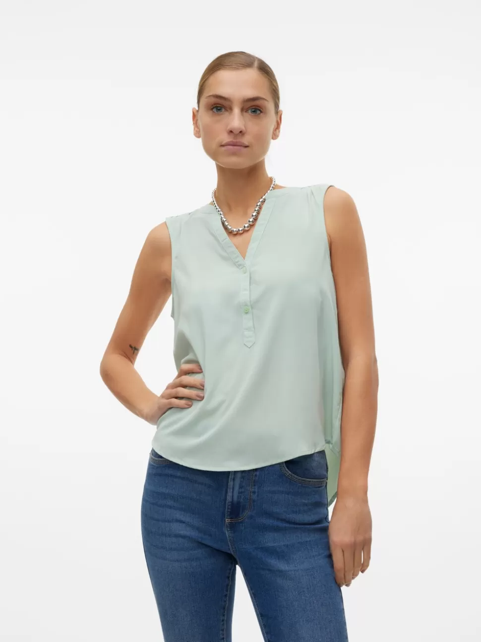 Basics^VERO MODA VMNAJA Topp Silt Green