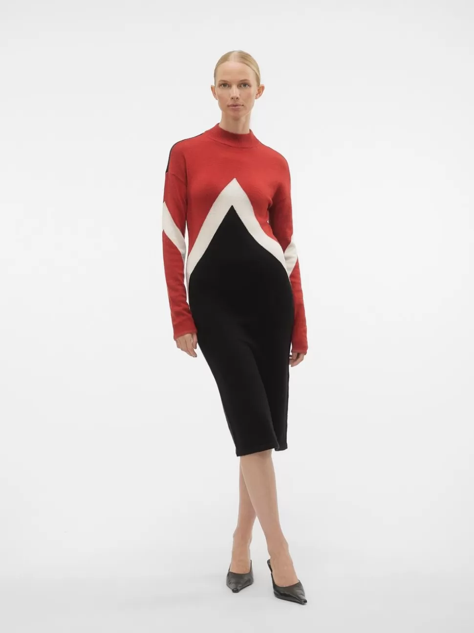 Klänningar^VERO MODA VMNANCY Lång Klänning Red Ochre
