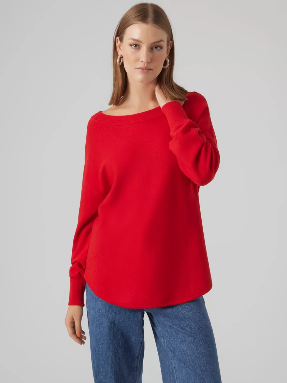 Stickat^VERO MODA VMNANCY Pullover Goji Berry