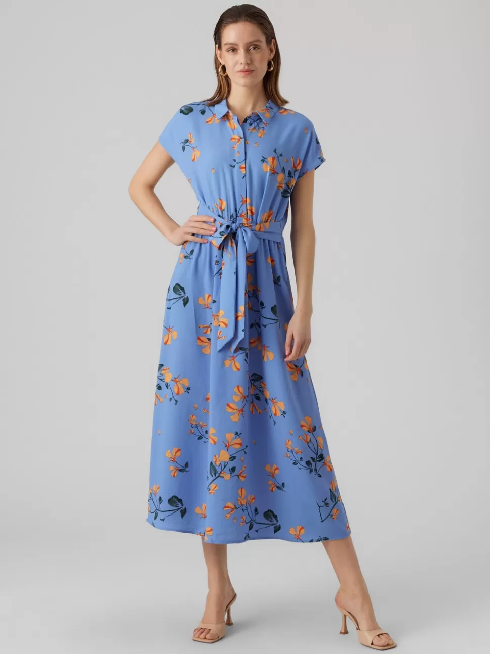 Klänningar^VERO MODA VMNEWHALLIE Lång Klänning Provence