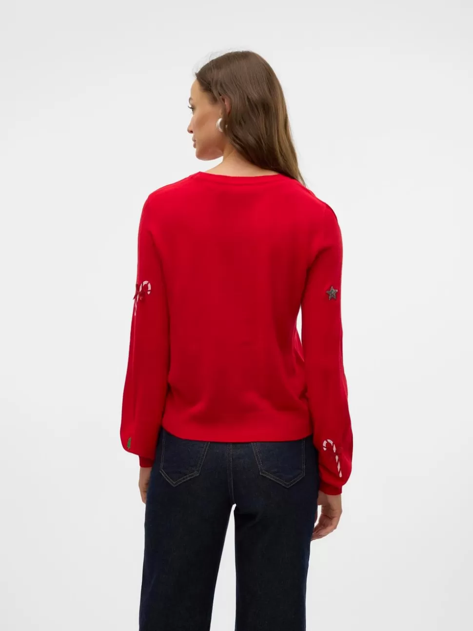 Stickat^VERO MODA VMNEWJOLLY Pullover Chinese Red