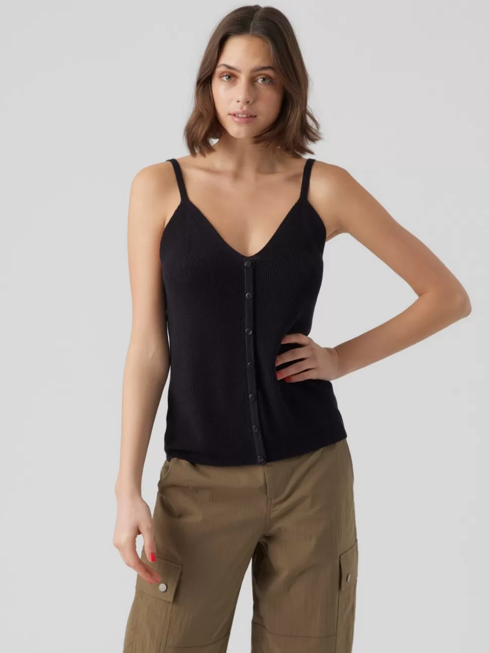 Toppar^VERO MODA VMNEWLEXSUN Linne Black