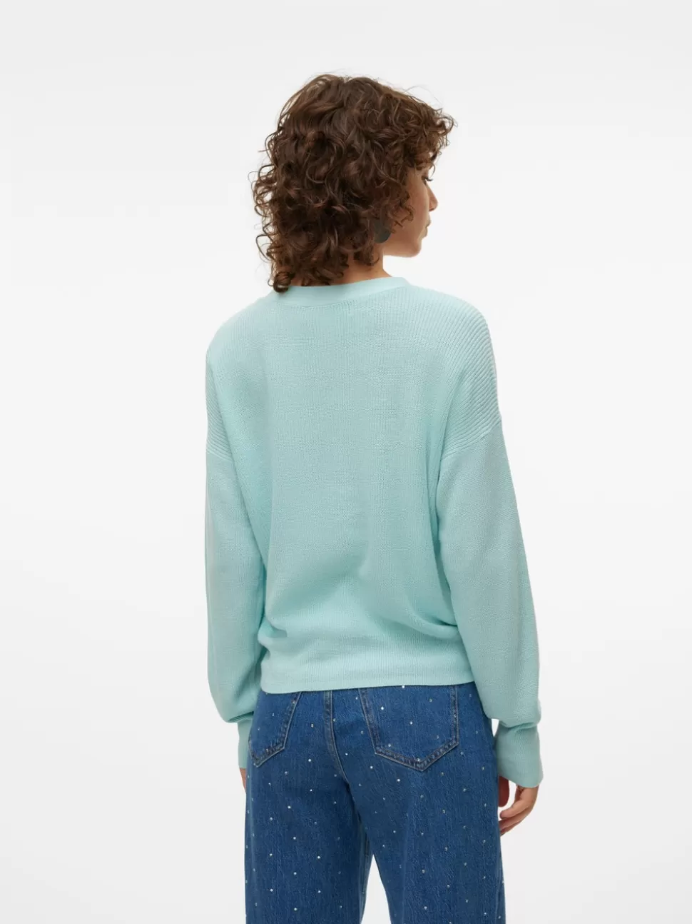 Stickat | Basics^VERO MODA VMNEWLEXSUN Stickad Kofta Clearwater