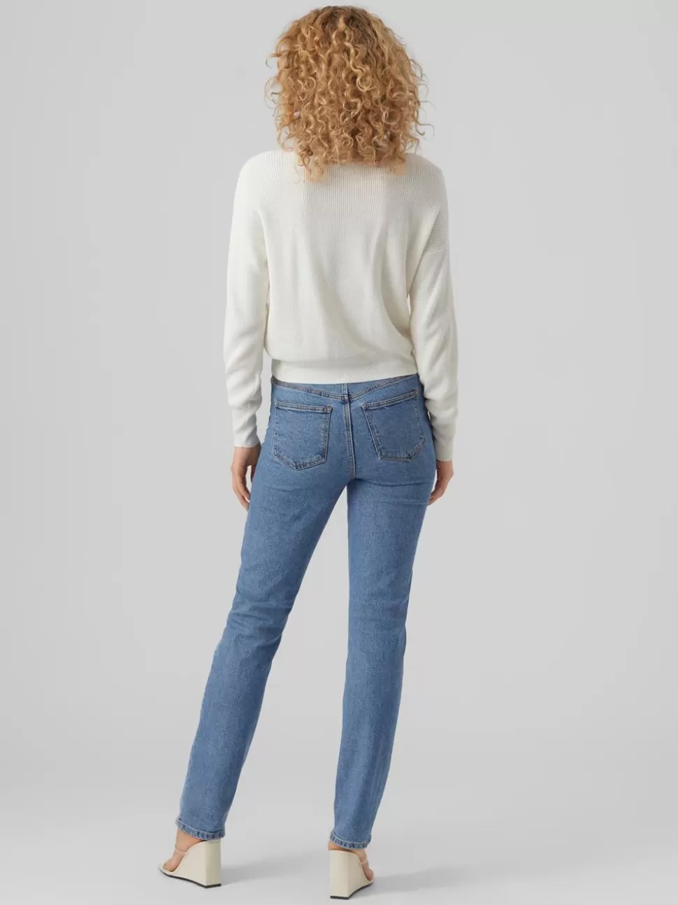 Stickat | Basics^VERO MODA VMNEWLEXSUN Stickad Kofta Snow White