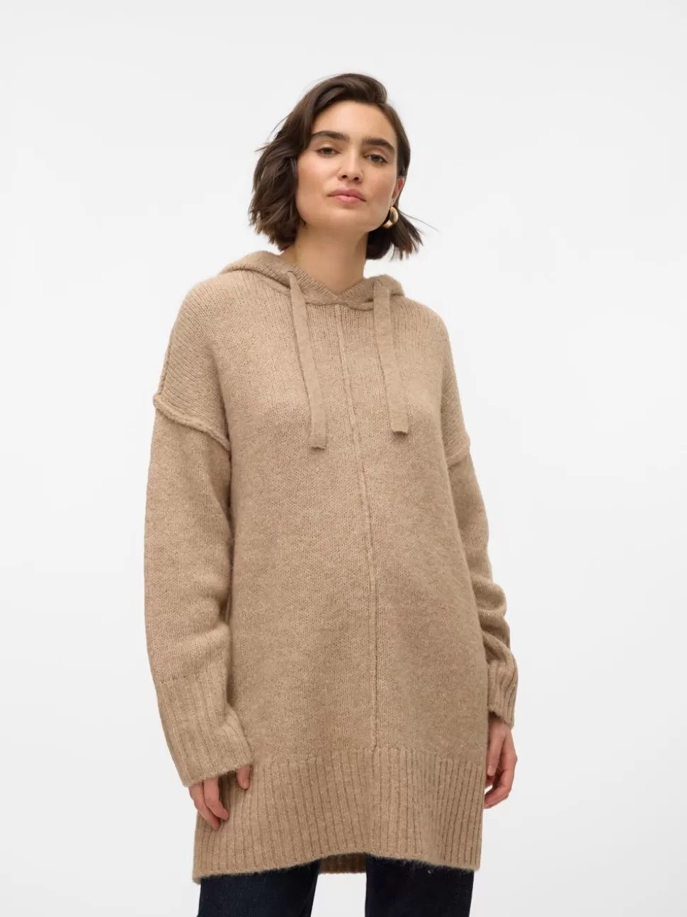 Stickat^VERO MODA VMNOELLE Pullover Silver Mink